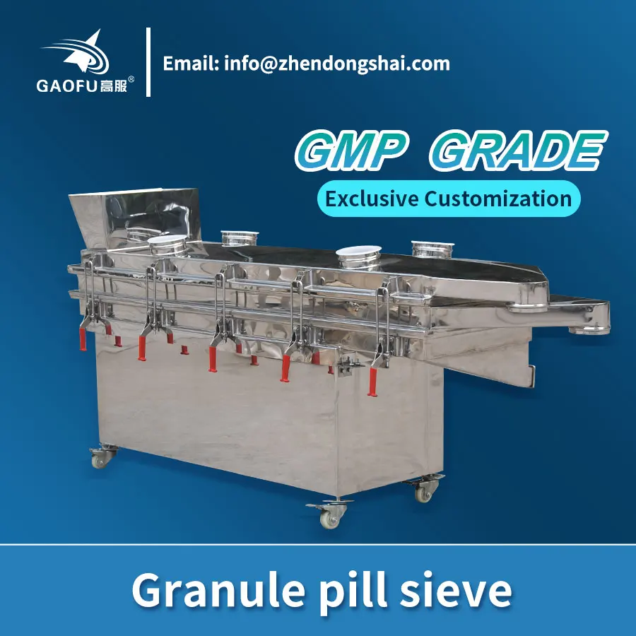 Food grade stainless steel linear sieve shaker vibrating sieve machine for food industry
