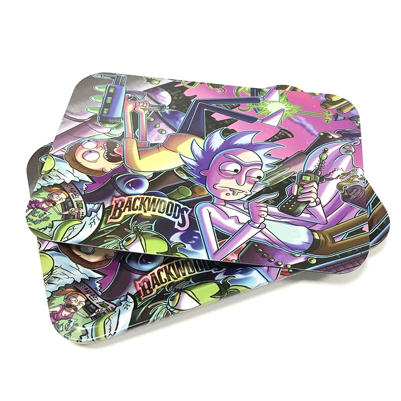 2020 New design raw/backwoods smoking accessories tray metal rolling tray with magnetic lid