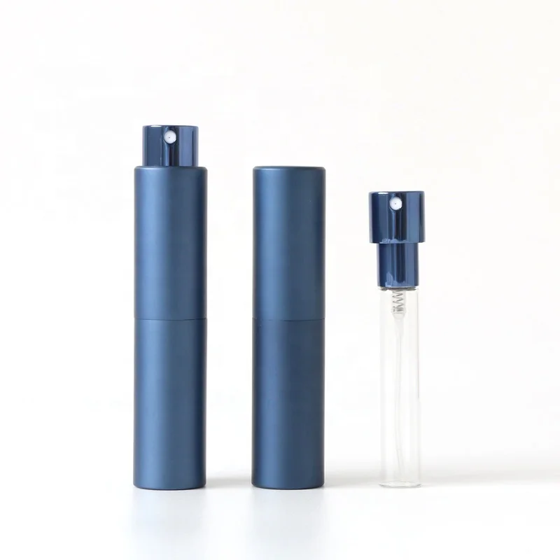 RTS Round colorful 5ml Twist Up Metal Cologne Spray Bottle Aluminum Portable Refillable Perfume Atomizer