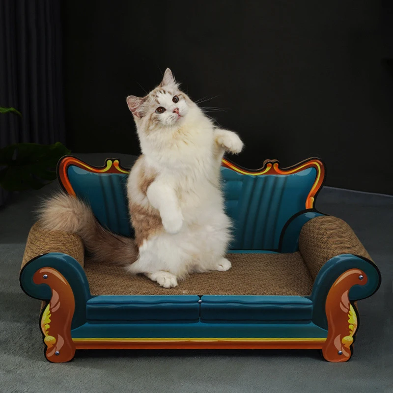 AliGan cat scratcher cardboard sofa shaped toy scratching board pad crumbs lounge bed vertical with textures wave corrugated pad