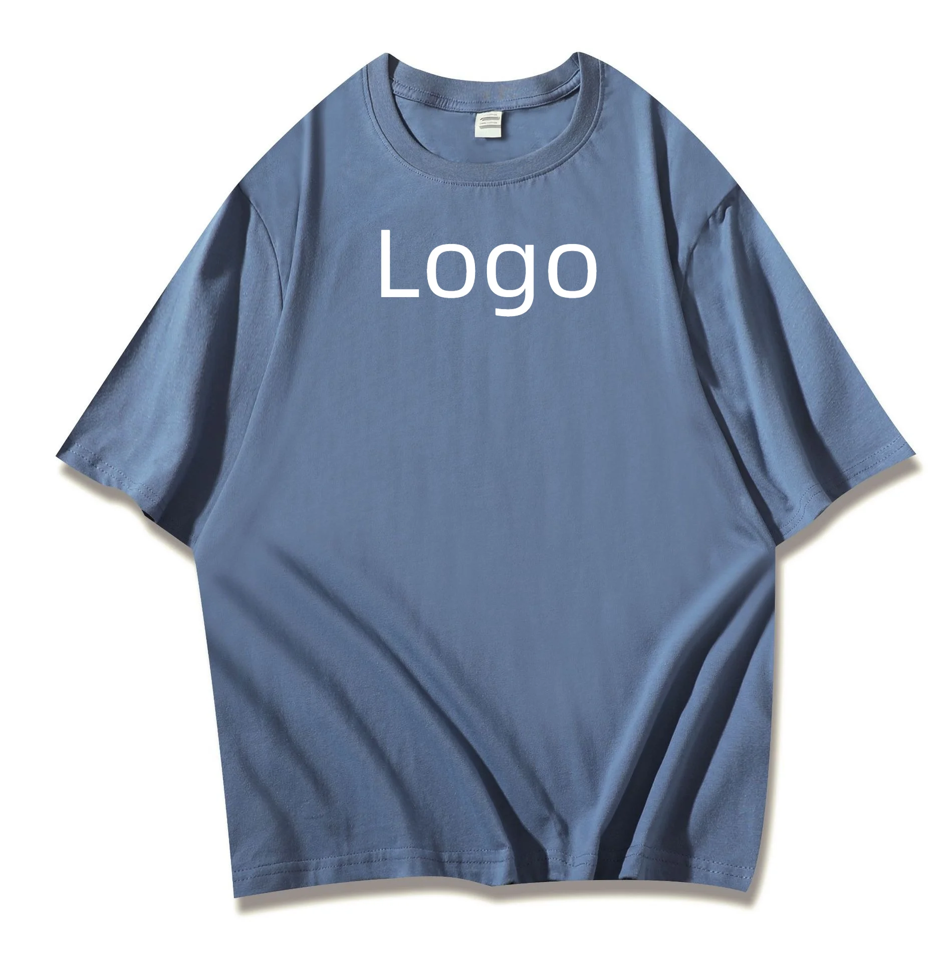 100% Cotton With Logo Asian Style Women DIY Logo Print Oversize Black Custom Fashion T shirt