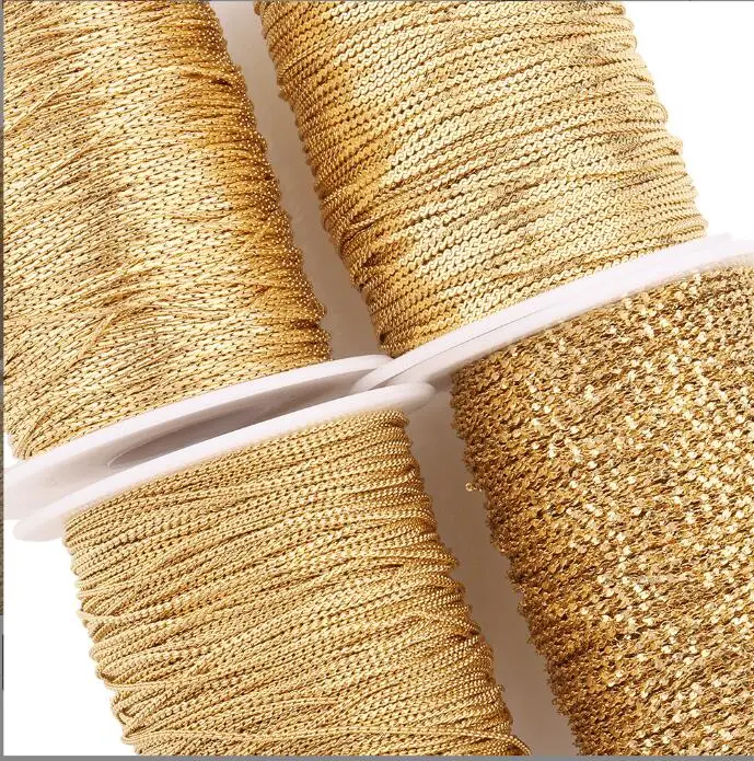 Stainless Steel Silver & Gold Chains by the Meter on Spool Roll | High-Quality Chains for Jewelry Making