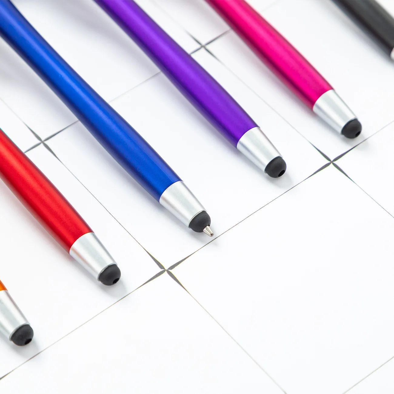 Ballpoint Pen with Stylus Tip Black Ink Stylus Metal Medium Point Smooth Pen Colorful Ballpoint Pen for Touch Screen Tablet