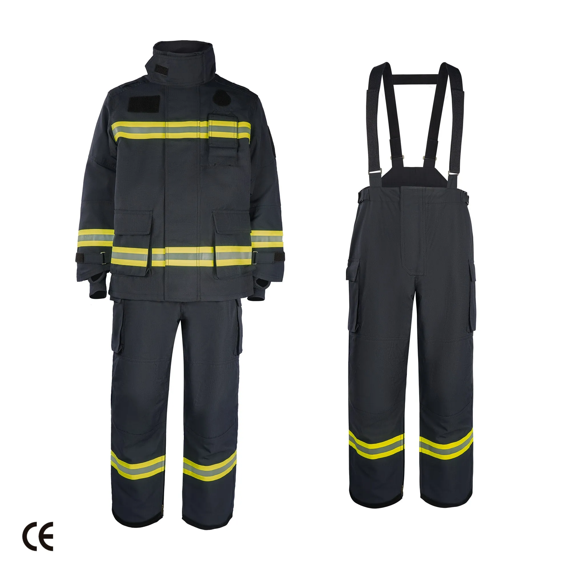 ATI-FIRE  CE certified firefighting suits Nomex High Quality Fire Fighting Uniform For Men Wholesale EN 469