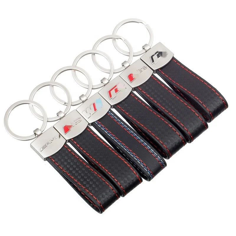 Custom High Quality Commercial Gift Car Metal Leather Keychain for Men