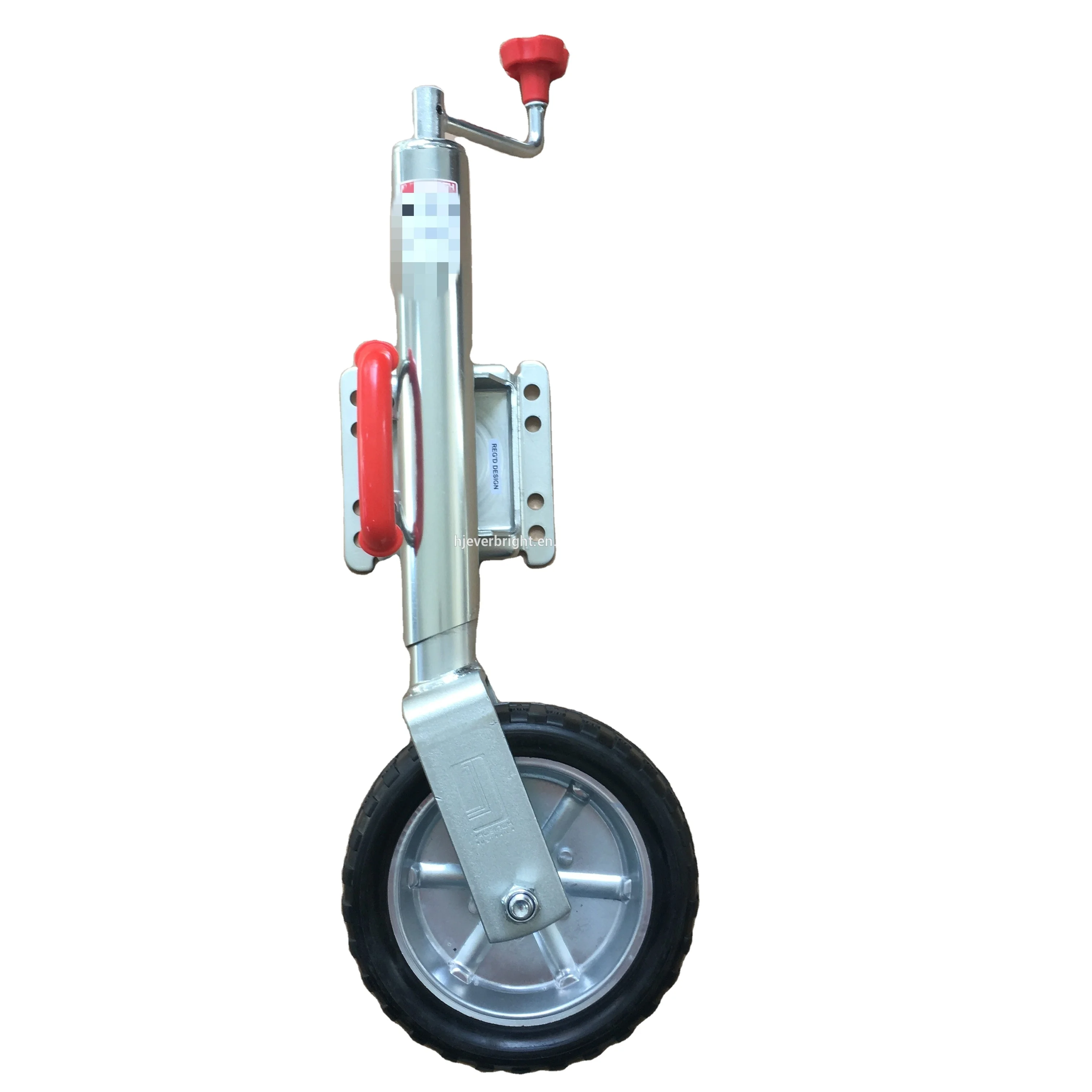 1500lbs Top wind round tube trailer jack for boat trailer with jockey wheel