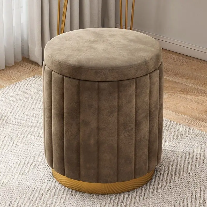 VEKEDA Velvet Ottoman Stools Ottomans Fabric Leather Material With Storage For Dresser And Makeup Stand Factory Price