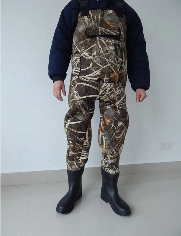 100% Waterproof Camouflage Neoprene Hip Waders