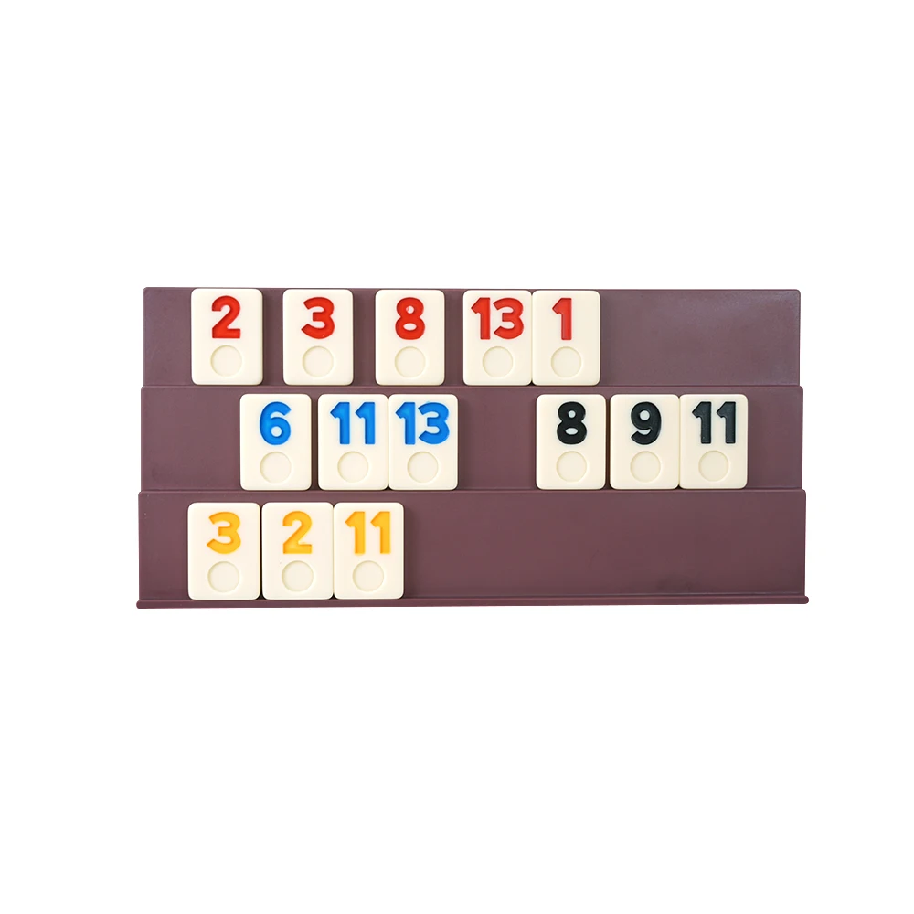 Wholesale melamine Rummy tiles With Rummy Racks dice Custom EVA Box  Rummy Game Sets for Family Kids Games