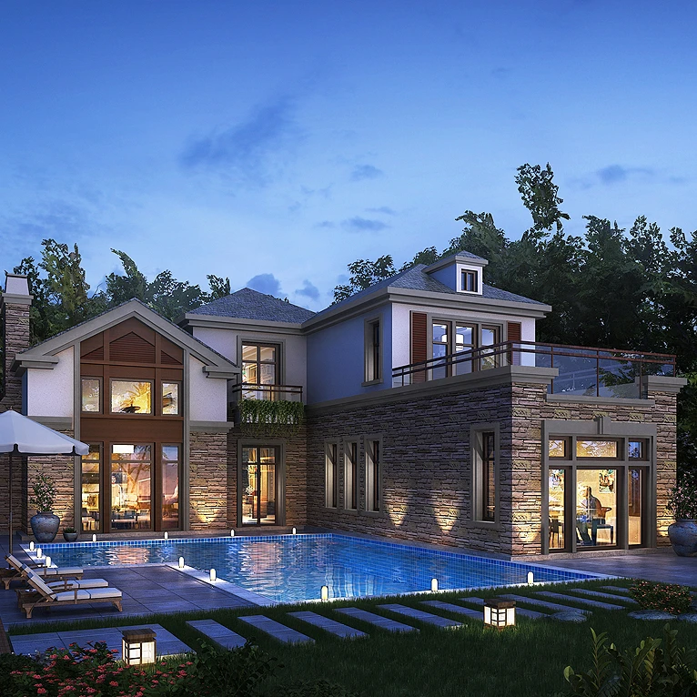 Профессиональный сервис архитектурного дизайна, Современная 3d-вилла, интерьер