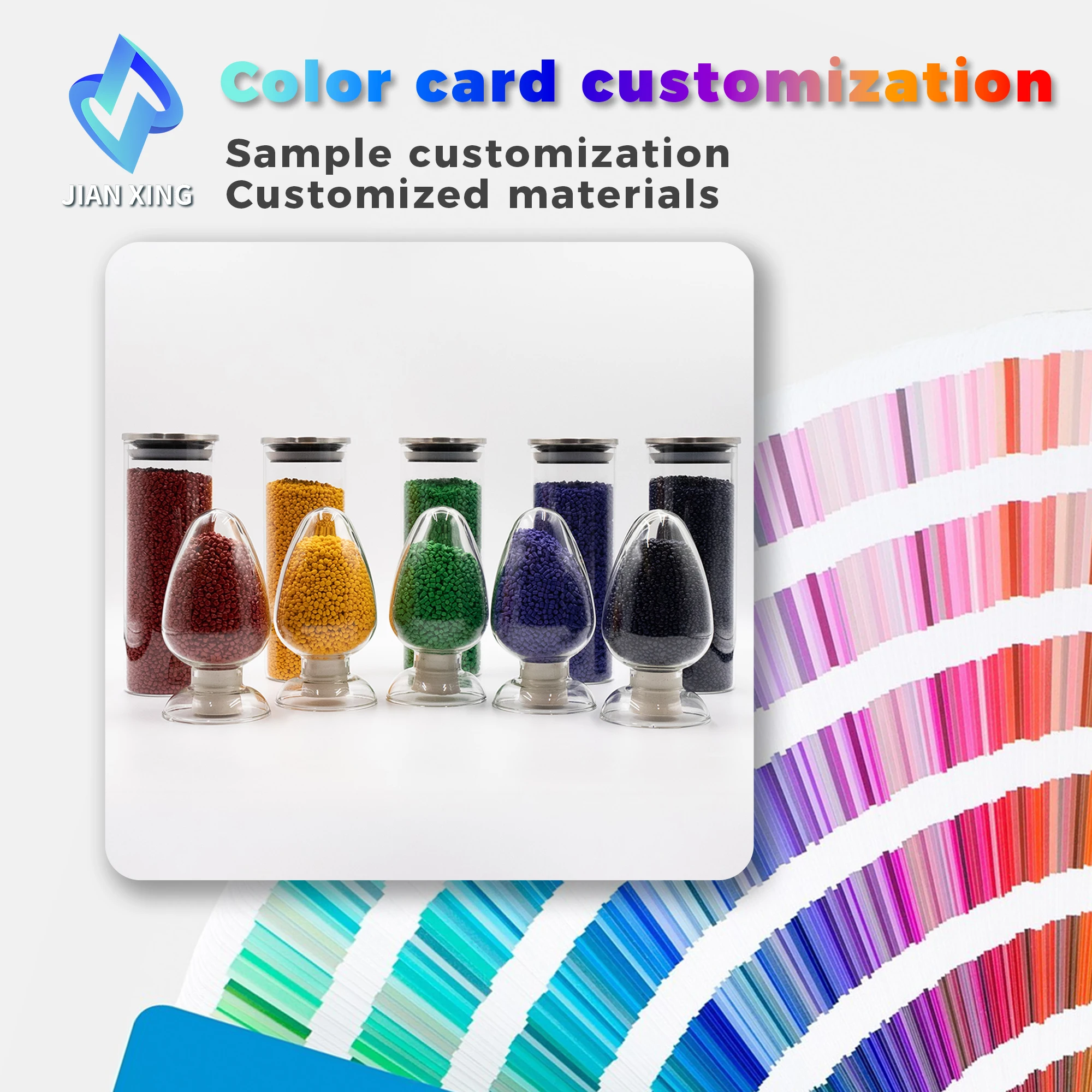 PLA color Masterbatch in Assorted Colors Red Yellow Orange Green Blue Purple White with Black Custom plastic color masterbatch