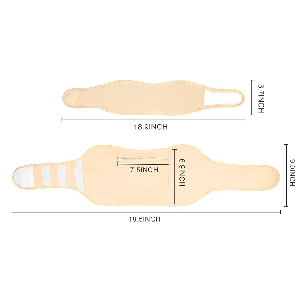 High Quality Organic Cotton Flannel Castor Oil Pack Wrap Adjustable Reusable Castor Oil Pack Kit With Private Label