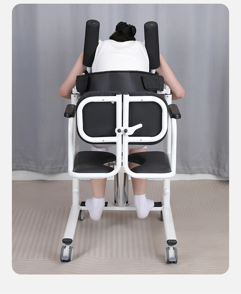 Multi-Functional Hydraulic Mobile Bedside Shifter Elderly Care Toilet Assisted With Wheel Seat Belt Disable Transfer Wheelchair