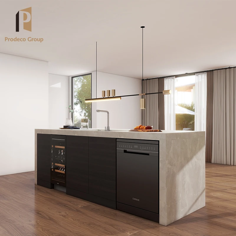 Melamine Mdf Black Lacquer Wood Small Units Modular Kitchen Cabinet Furniture Custom Kitchen Cabinets