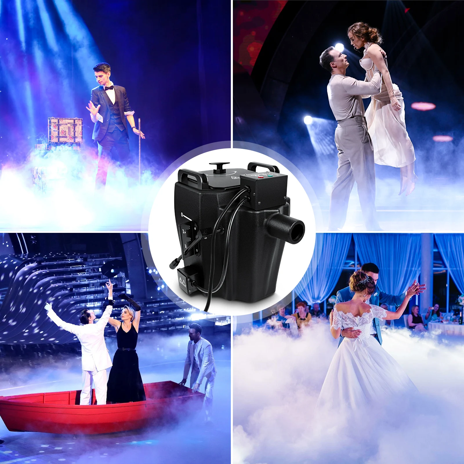3500W Stage Dry Ice Machine Manual Control Suitable For Indoor And Outdoor Stage Wedding Celebration Bar Ktv Performance