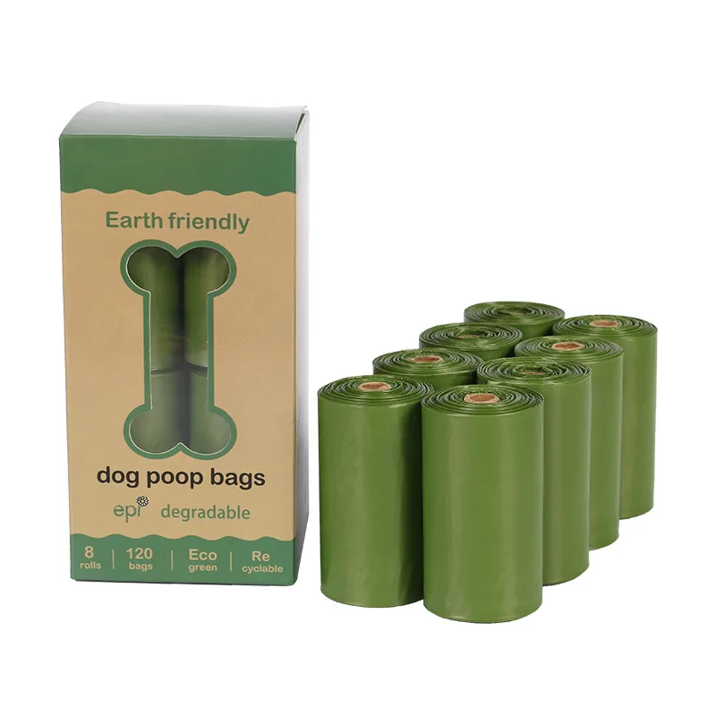 Manufacturer Disposable Eco Friendly Portable Biodegradable Degradable Pet Doggie Doggy Dog Shit Waste Poo Poop Baggies Bags