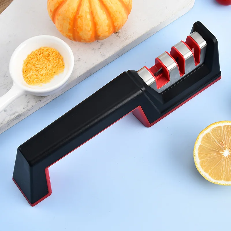 china Great Value Professional Kitchen Knife Sharpener 4-in-1 Knife and Scissors Sharpener for All Sizes of Household Knives