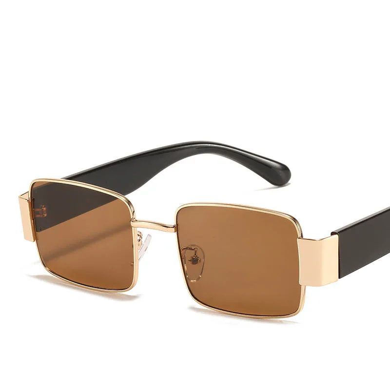 2021 newest fashionable ins style women shades metal frame square smart sunglasses