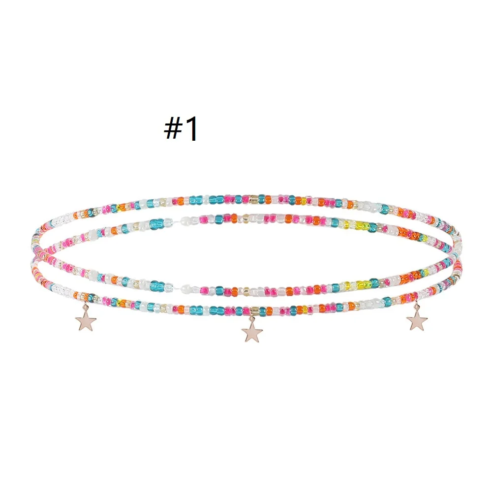 Belly Chain Jewelry Waist Chains Women Sexy Flower Butterfly Waistbeads Wholesale Elastic Glass African Waist Beads For Women