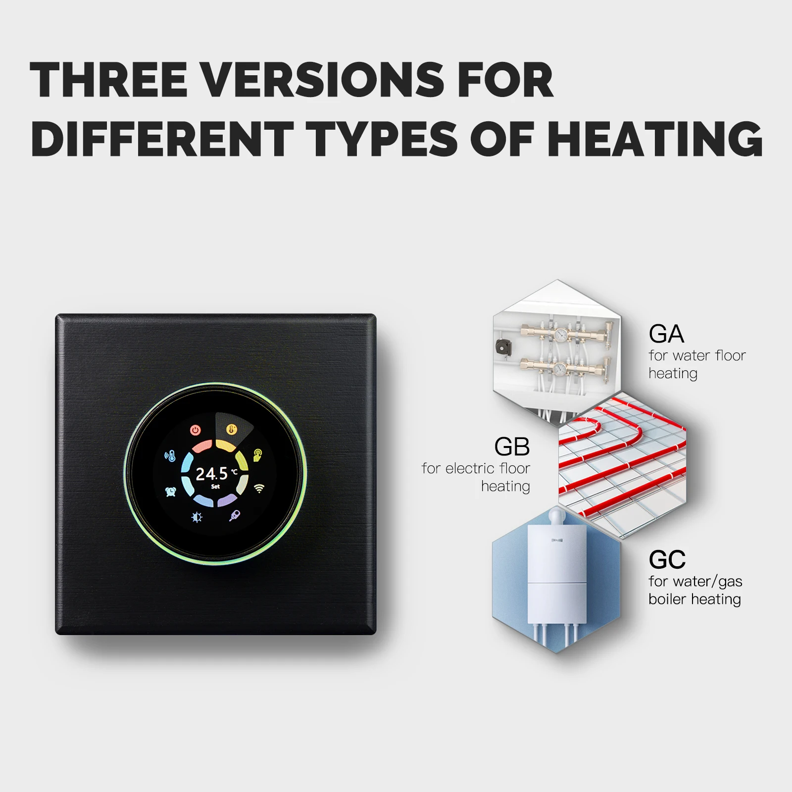 WiFi Smart Home Heating Knob Thermostat Temperature Controller For Water Gas Boiler Electric Heating