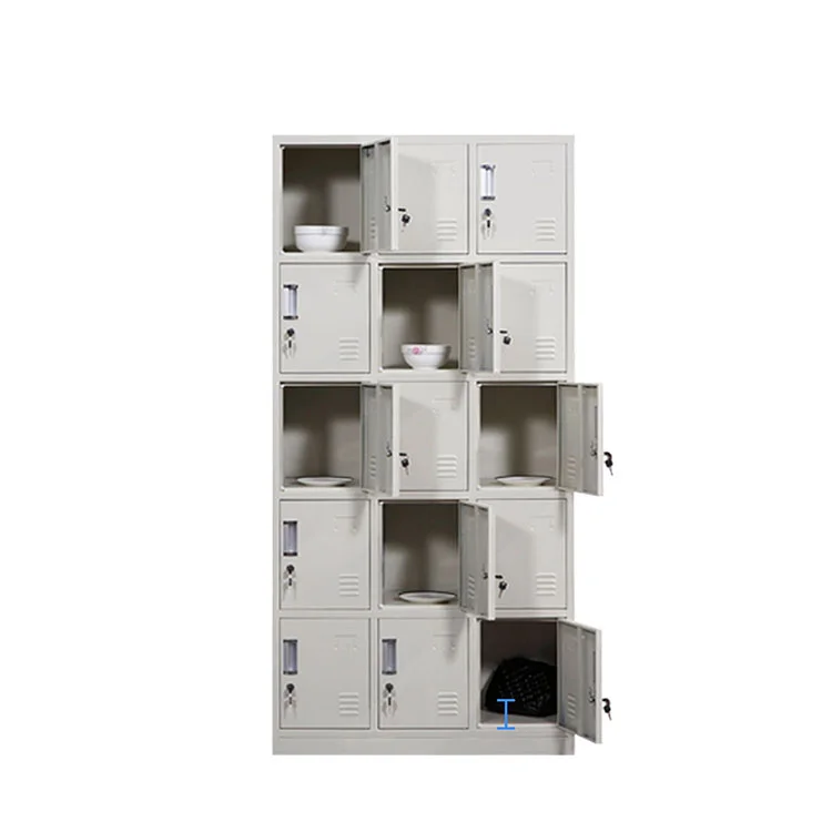 Wholesale Gym School Steel Furniture 15 Doors Steel Locker Metal Storage Lockers