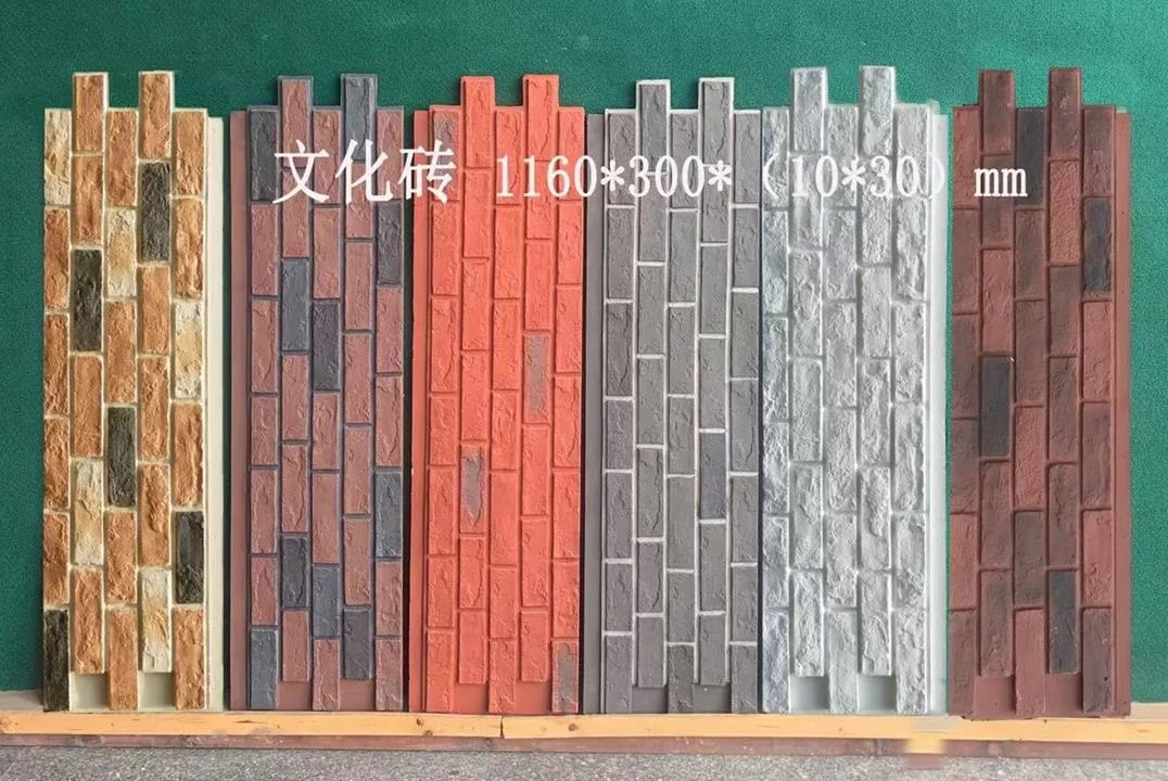 High Quality Interior Exterior Lightweight Polyurethane PU Faux Brick Veneer Wall Tiles Panel PU Foam Culture Red Bricks Panels