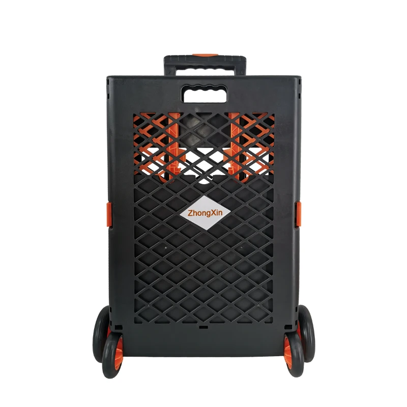 60L plastic folding storage trolley car dirty clothes basket