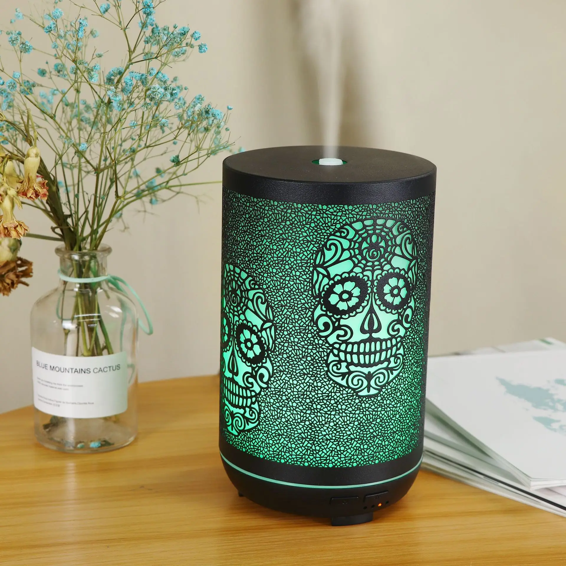 Ultrasonic Flower Fairy Metal Oils Fragrance Aroma Diffuser Quiet Cool Mist Humidifier For Baby Kids Bedroom Office Yoga