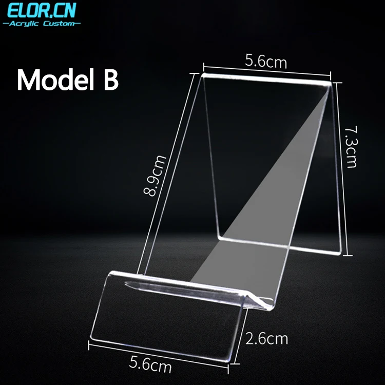 ELOR Hot Selling Customized Size Transparent Acrylic Mobile Phone Holder Electronic Products Display Stand