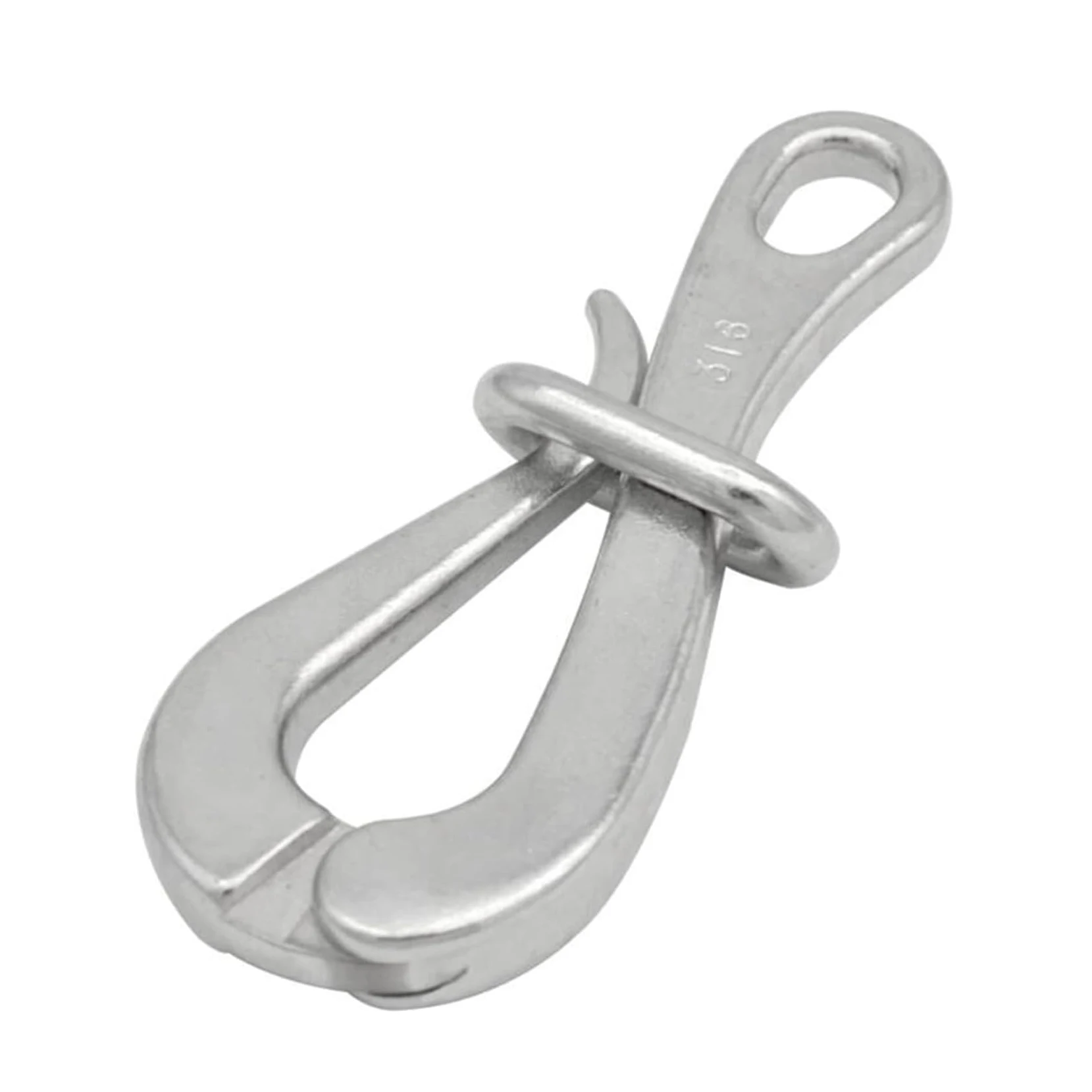 Stainless Steel Marine Quick Release Eye Folding Loop Pelicans Hook