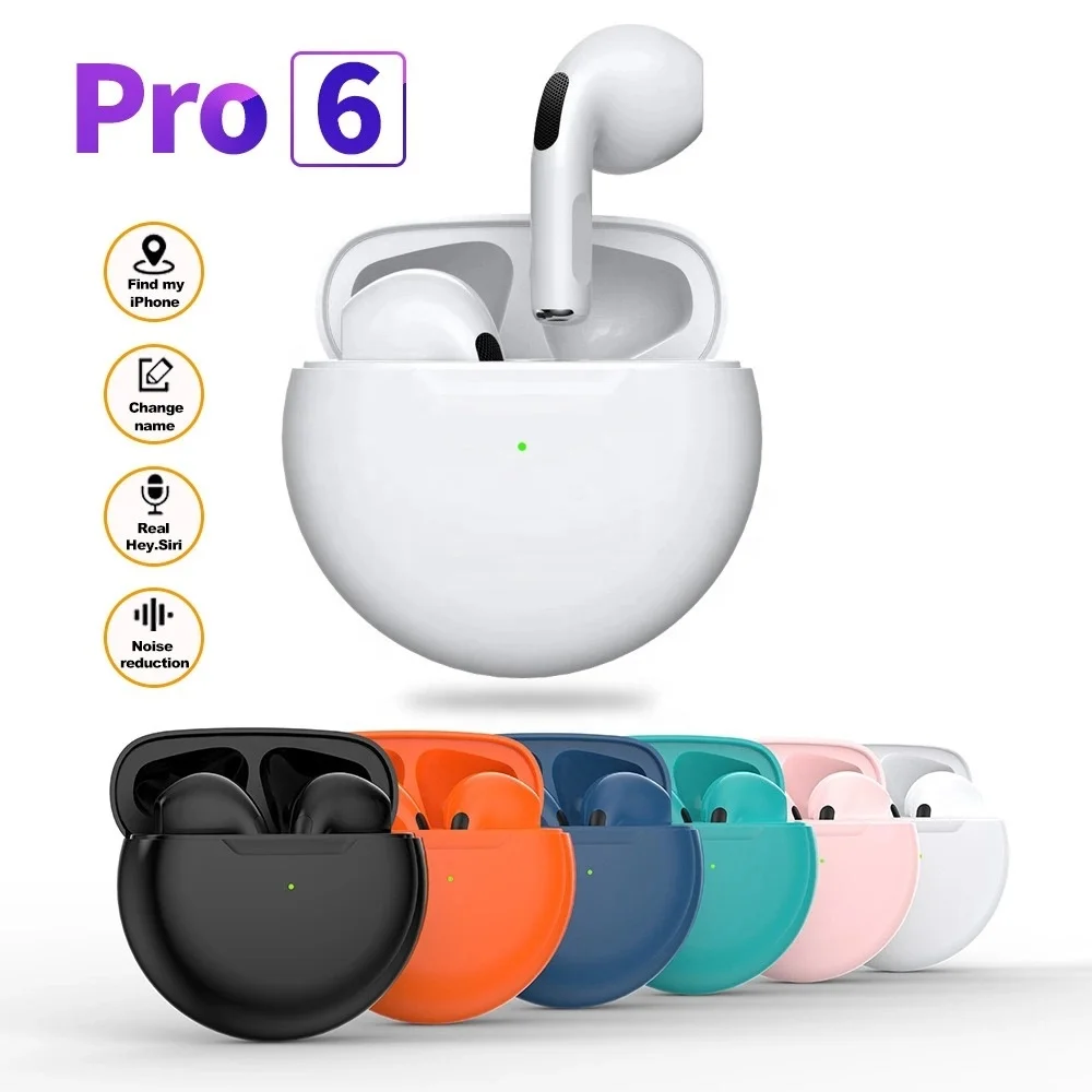 New arrival TWS Pro6 mini True wireless stereo earbuds In-ear earphone portable V5.0 headphone With Charging Box