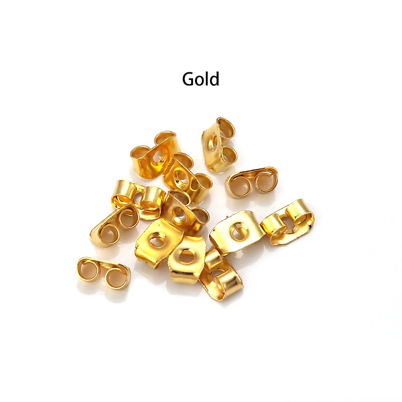 Queena 100pcs/Lot Rubber Ear Backs Stopper Earnuts Stud Earring Back Supplies For DIY Jewelry Findings Making Accessories