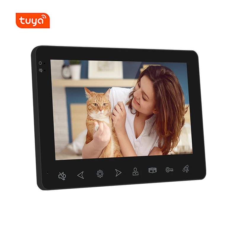 factory 2 wire BUS ip video door phone intercom doorbell with door unlock for 1/2/3/4 multi apartments