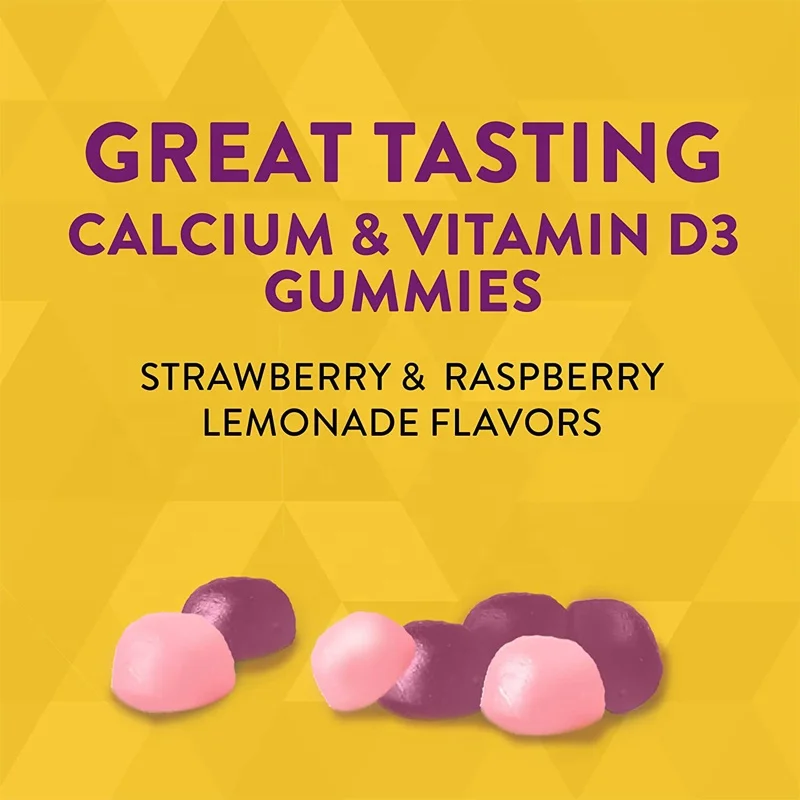 Private Label Vitamin D3 Calcium Gummies Fruits And Veggies Vitamins Tricalcium Phosphate Calcium Phosphprus Gummy Candy OEM ODM