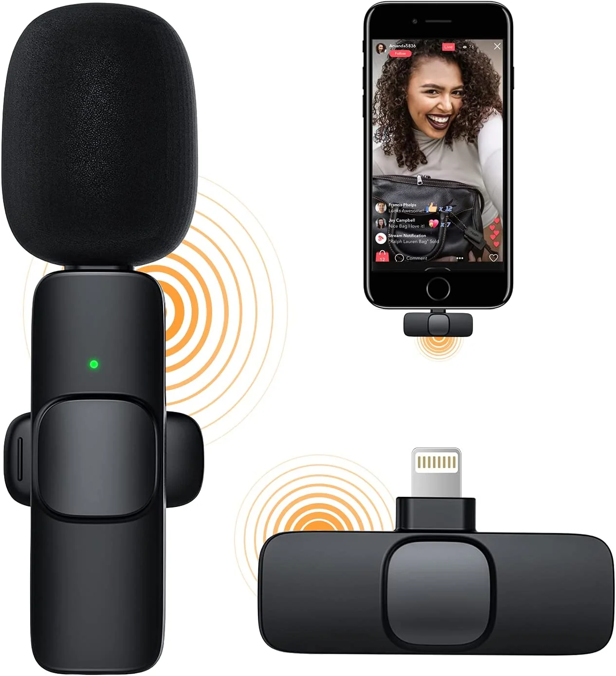 Popular Design Digital Wireless System Portable Microphone For Mobile Phone Professional Lapel Mic