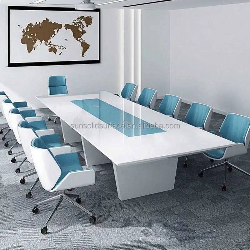 Factory Large Long Size Luxury Office Furniture MDF Wooden Conference Room Modern Office Desk Conference Meeting Table
