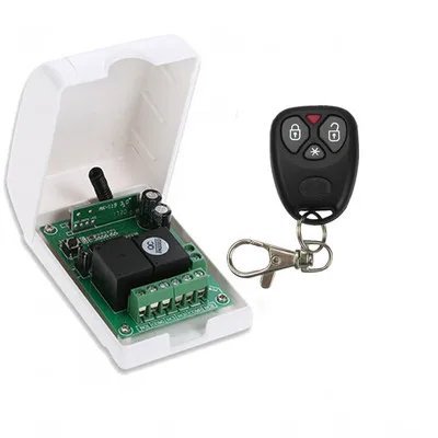 Wireless small remote control DC12V two-way vehicle road lamps access control gate motor forward and reverse switch controller