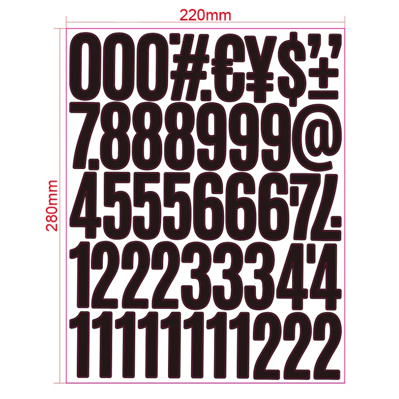 Attractive Kids Number Game 0 to 9 Stickers Kit For Mailbox Colorful Self Adhesive Vinyl Gift Alphabet Sticker Scrapbooking