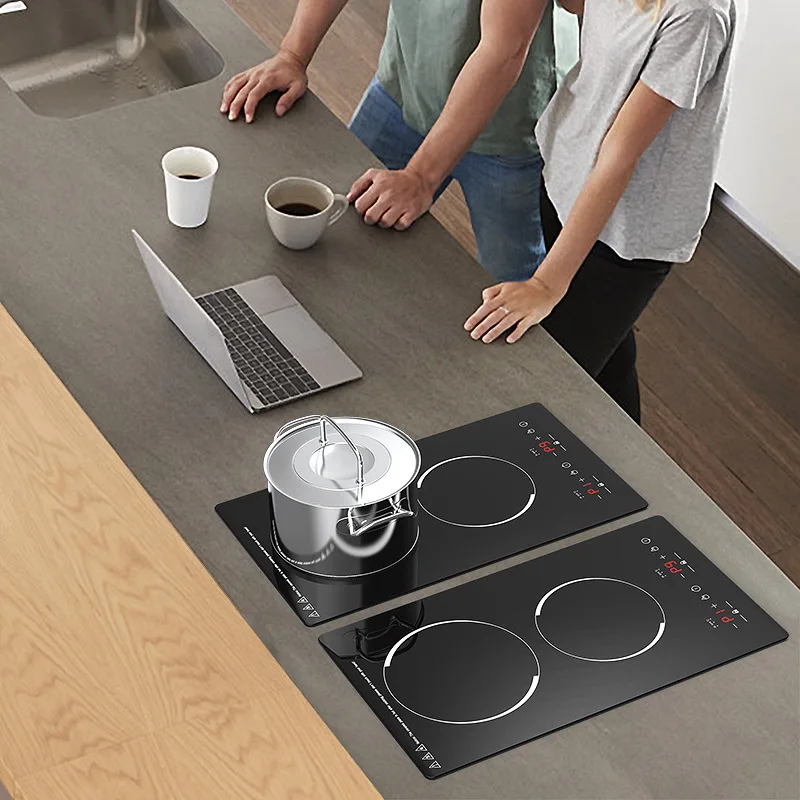 Induction Cooktops Burners Induction Cooker with Micro-crystal Stainless Steel Crystal Black Glass Plastic Housing Touch Control