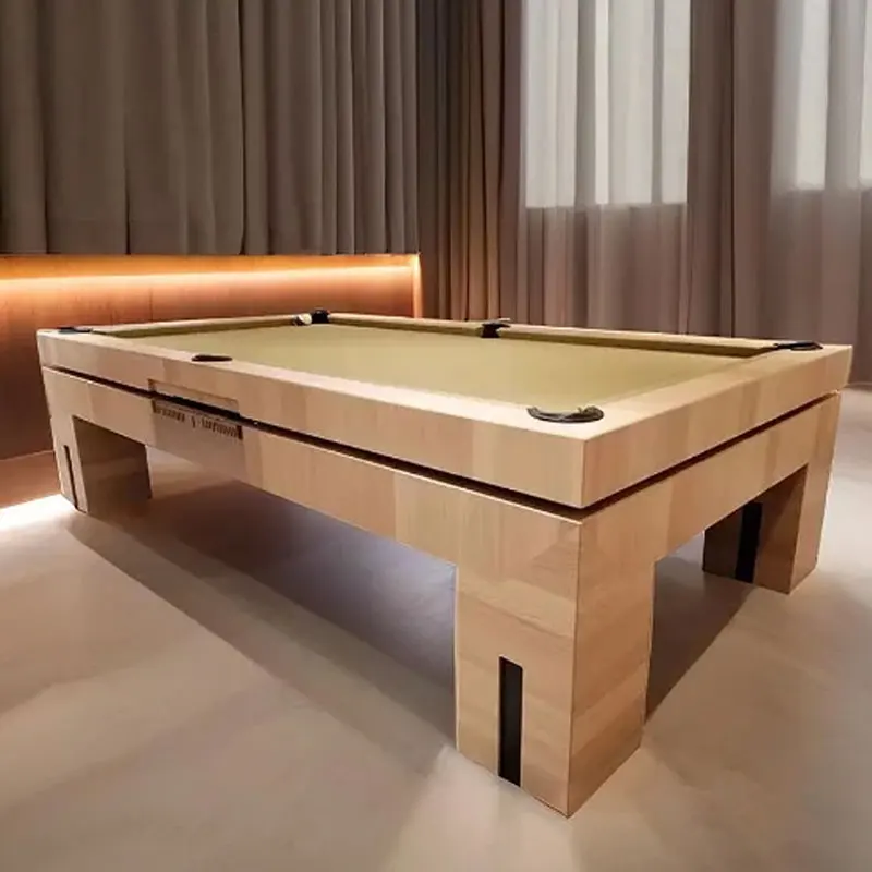 Standard pool table Home indoor club pool table Private custom pool table Multifunctional 2 in 1 Luxury Modern Oak Solid Wood 8f
