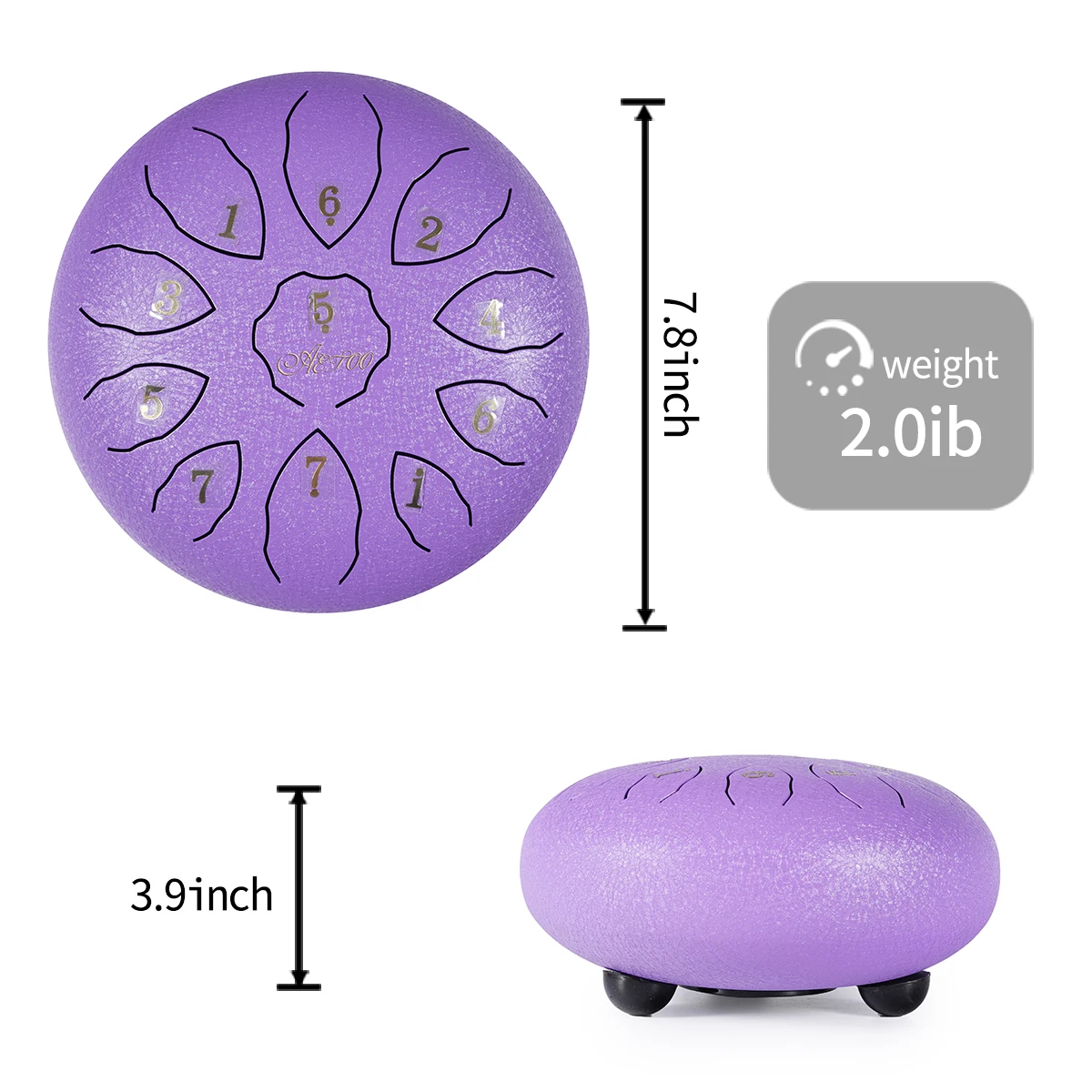 
Wholesale e-commerce drop shipping kid percussion musical instruments 6 inch mini steel hand tank tongue drum 