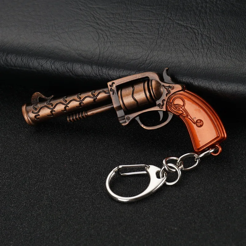 2022 Popular game cool handgun decoration Cross fire metal Mini Pistol shape Key Ring metal gun keychain for bag