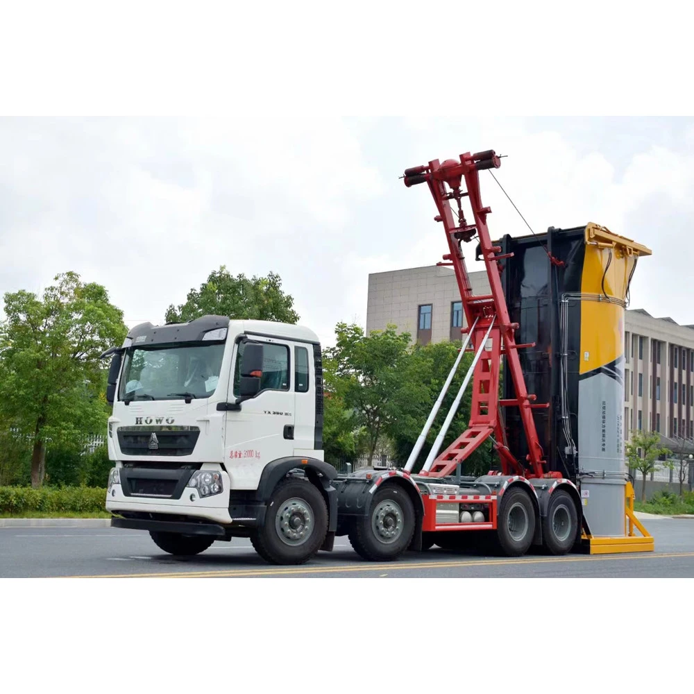 Sinotruk 340HP 8X4 Dump waste container for hydraulic arm roll garbage truck