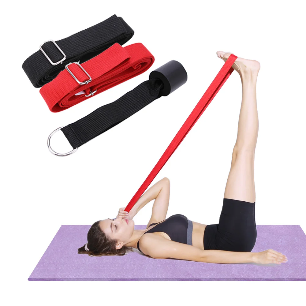 Long adjustable leg stretcher Yoga Strap with 3m for Pilates Yoga home exercise training bands with D ring and door buckle