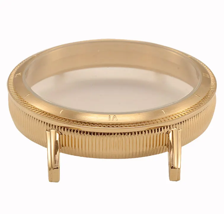 IP Electroplated Watch Parts Etched Roman Dial Stainless Steel Case CNC Finishing Fits Swiss Caliber 763