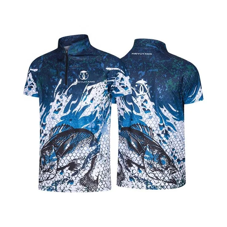 Wholesale Long Sleeve Sublimation Print Bass Fishing Jersey Design Your Own Tounament Sublimated Fishing Jersey