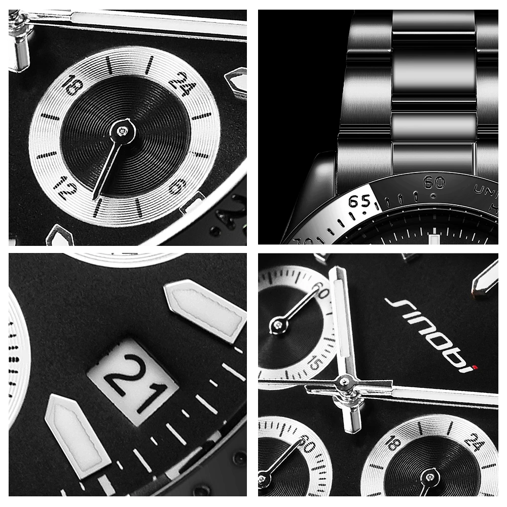 Sinobi Wristwatch with Calendar Branded Quartz Watches for Online Selection