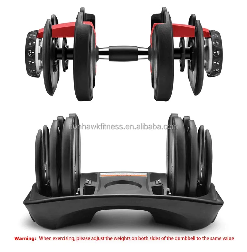 Free Weight Barbell 5lb-52.5lb Gym Dumbbell Set Training Equipment Exercise Strength Core Quick Adjustable Dumbbell
