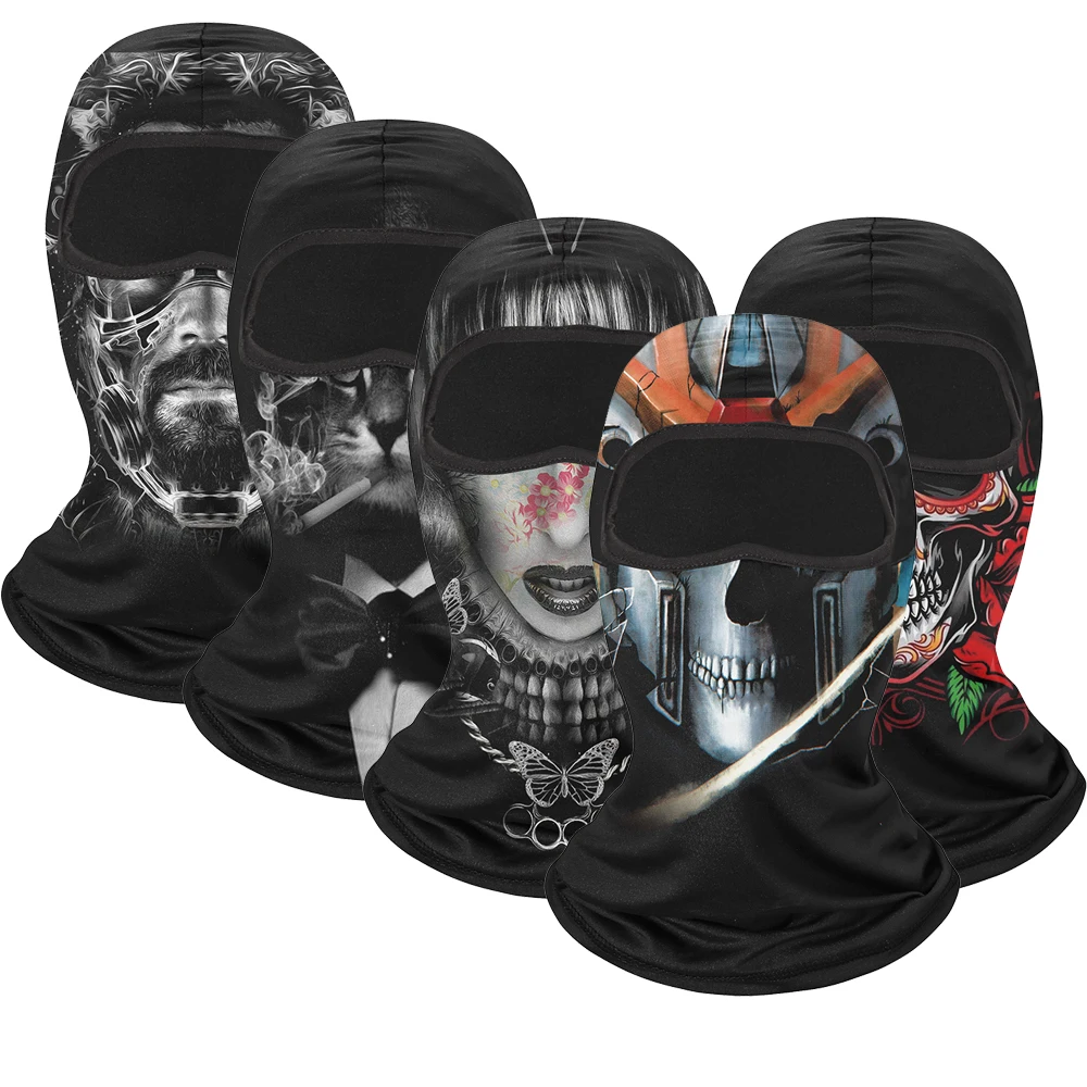 OEM Windproof Motorcycle Hood 1 Hole Sunscreen Ski Maskss Face Ninja Mask Cycling Balaclava Hats
