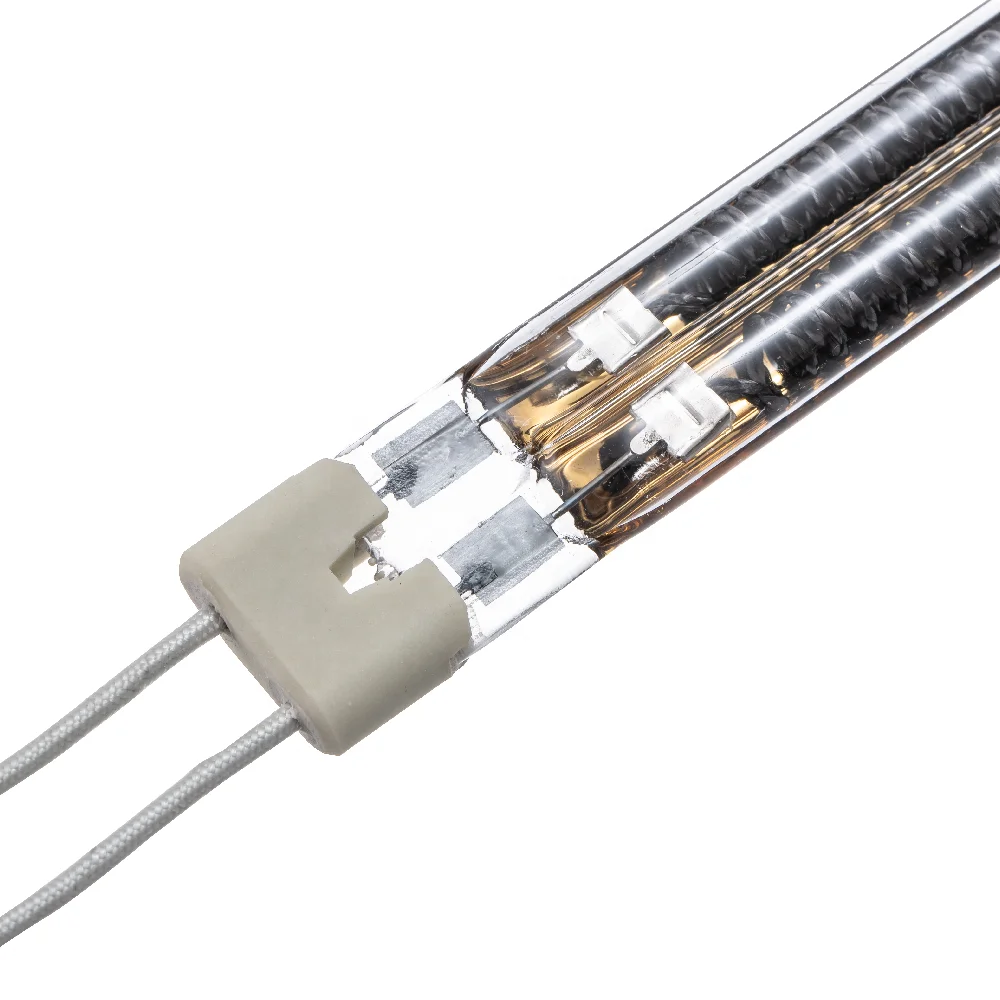 Medium wave ir quartz heater with gold-plating carbon fiber infrared heating lamp for paint